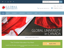 Tablet Screenshot of globaluniversity.ca